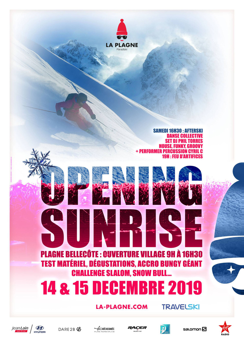 Affiche Opening Sunrise La Plagne