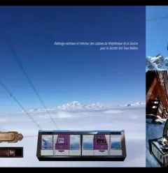 Téléphérique de la Saulire - Herontwerp interieur en exterieur