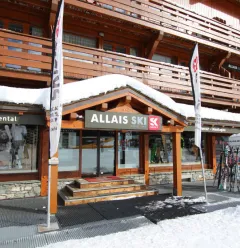 Ingang vanaf het sneeuwfront Allais ski Plagne Centrum