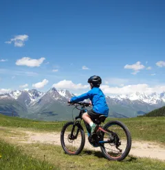 Elektrische mountainbike in La Plagne