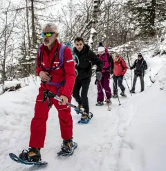 Wandeling met sneeuwschoenen - Skischool van Champagny en Vanoise.