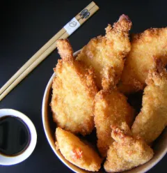 Tempura garnalen om af te halen