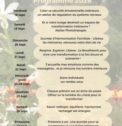 Programme Semaine Sept 2026 avec Katia Muller