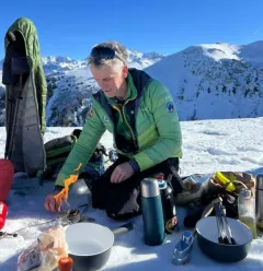 Raquettes et fondue en plein air