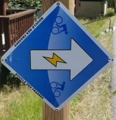 Afbakening E-VTT (Mountainbike met elektrische ondersteuning) Les Frasses
