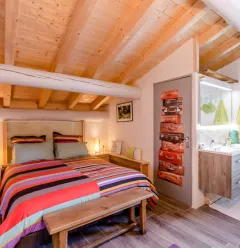 Grote slaapkamer boven met douche