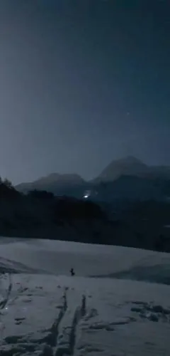 Avondwandeling met sneeuwschoenen