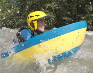 Allen in het water: Hydrospeed_Montchavin-les-Coches
