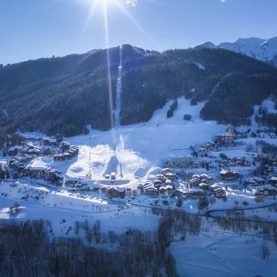 Vue générale station hiver