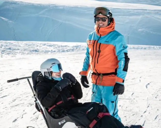 Balade en tandem ski avec un moniteur