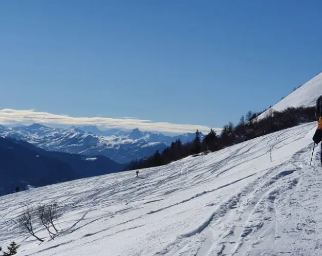 Randonnée en famille à l'Espace hivernal de Granier
