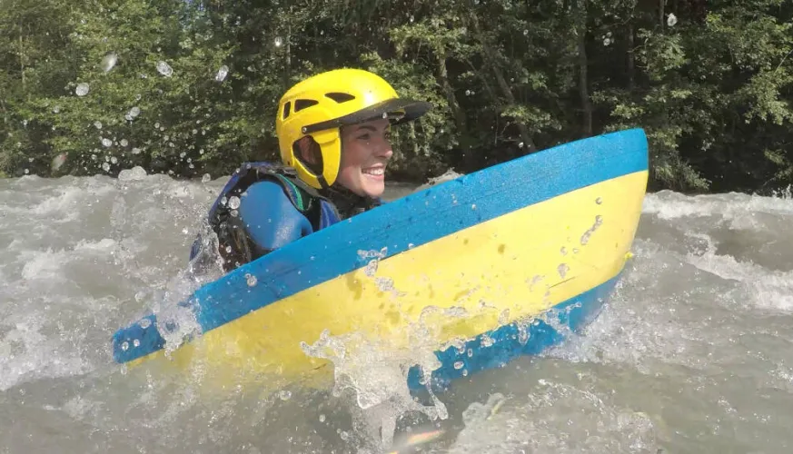 Allen in het water: Hydrospeed_Montchavin-les-Coches