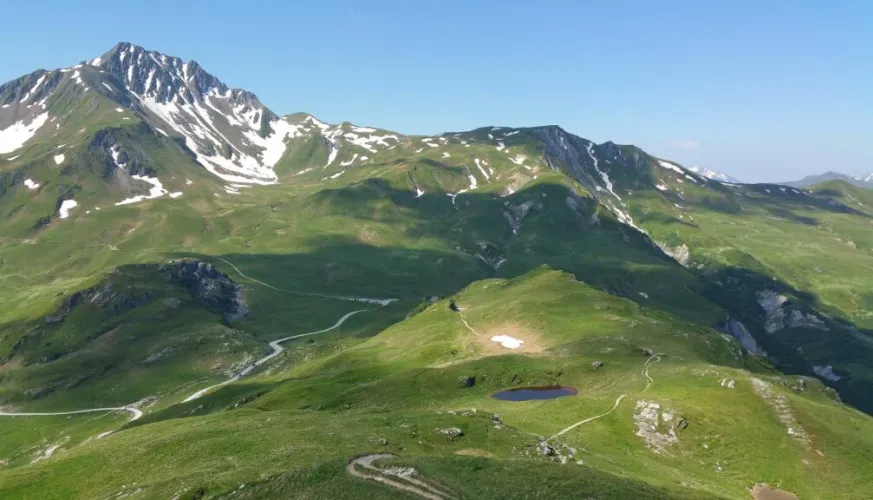 Col du Cormet d'Arêche, vallei van la Plagne