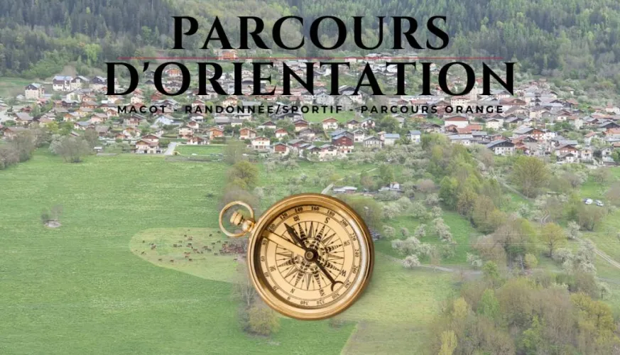 Wandel- en sport oriëntatieloop in Macot - oranje parcours