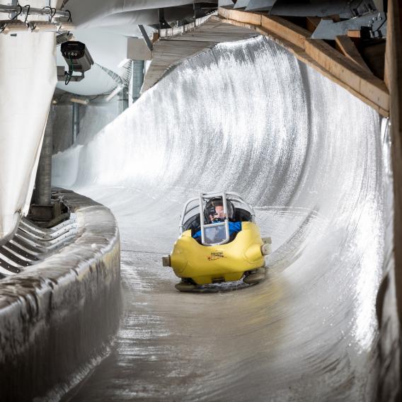 Speed Luge à la piste de bobsleigh de La Plagne
