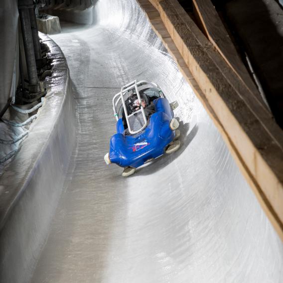 Speed Luge piste olympique de bobsleigh