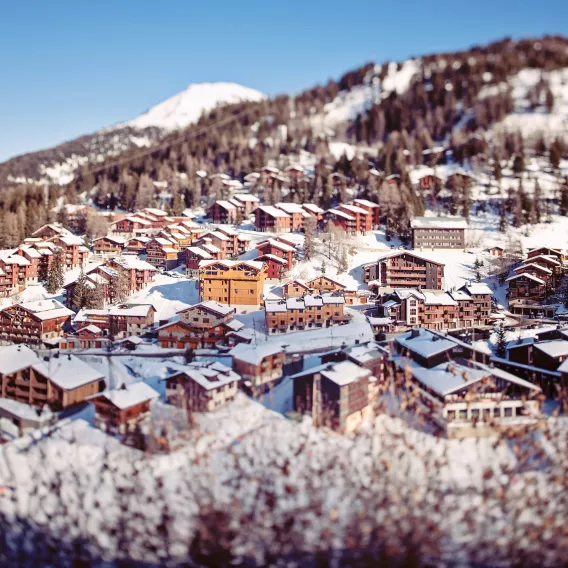 Village tranquille de Plagne 1800