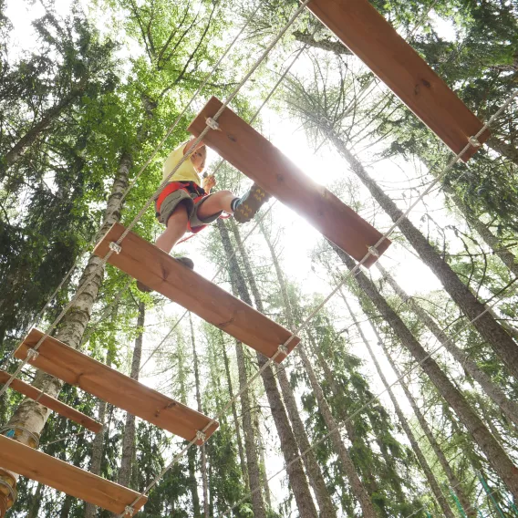 On découvre notre parcours accrobranche ! 