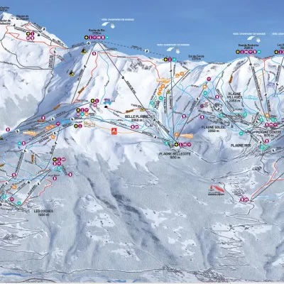 Plan van de pistes 