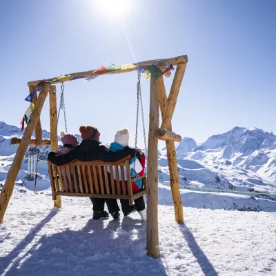De lente van het skiën