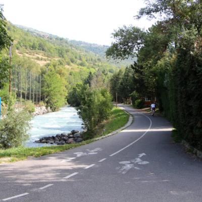 Begin van het fietspad