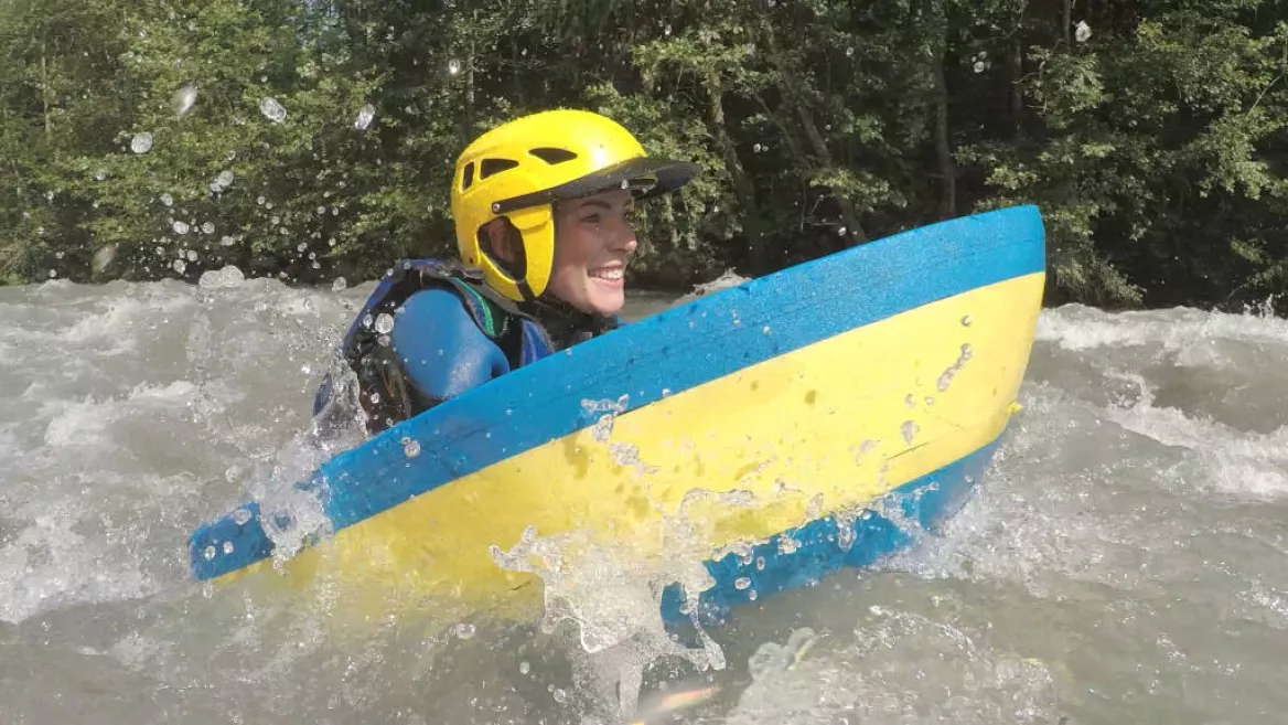 Allen in het water: Hydrospeed_Montchavin-les-Coches