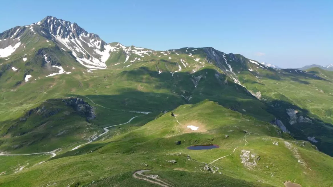 Col du Cormet d'Arêche, vallei van la Plagne