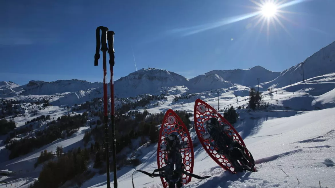 Wandeling met sneeuwschoenen