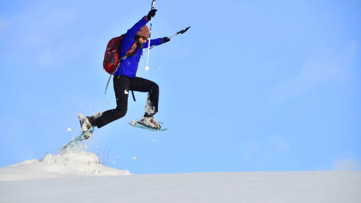 Wandeling met sneeuwschoenen