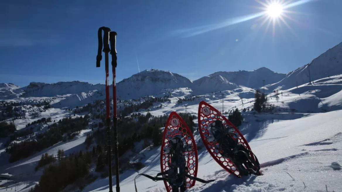 Wandeling met sneeuwschoenen