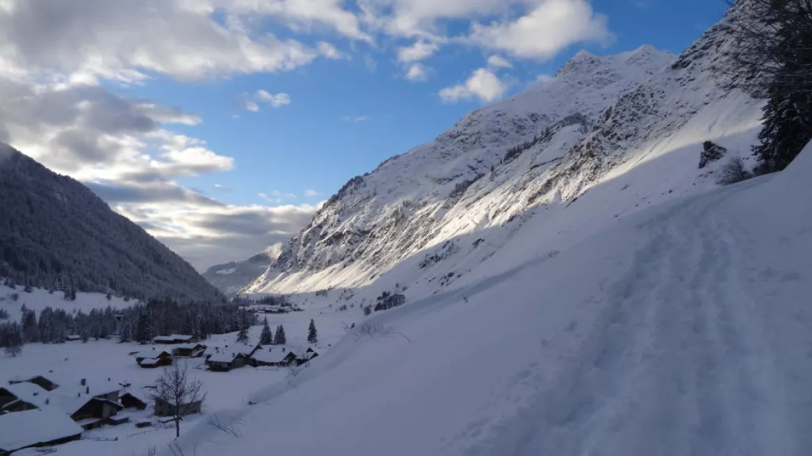 Winterroute Les Teppes