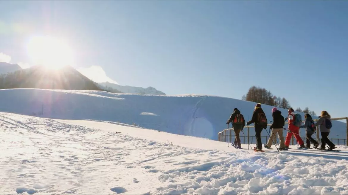 Wandeling met sneeuwschoenen