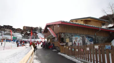 Toegang tot de ESF (Franse Skischool )van Montchavin
