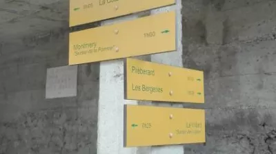 La Plagne vallei appel route