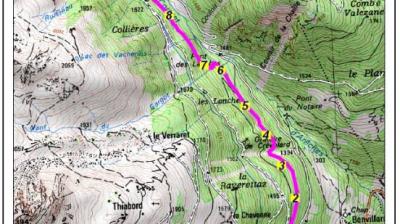 Plan sentier du Grand Bief - Vallée de la Plagne Plan sentier du Grand Bief - Vallée de la Plagne