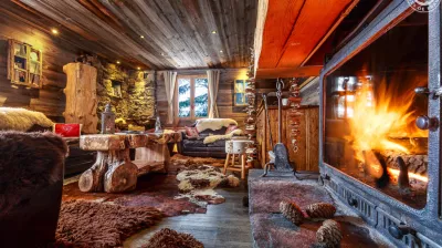 Rust bij de open haard