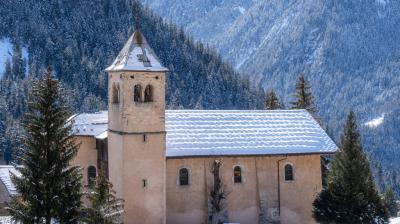 Eglise Saint-Sigismond neige hiver Veillée de Noël_Champagny-en-Vanoise