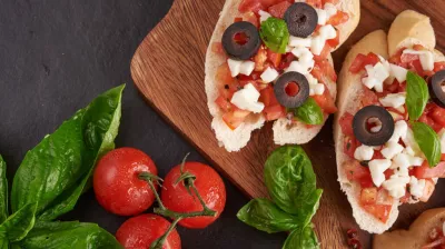 Afterwork: broodje met tomaat en mozzarella_Aime-la-Plagne