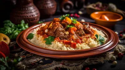 Vegetarische couscous of couscous met kip_Aime-la-Plagne