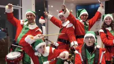 Carnaval - Batucada onderweg_Plagne-Montalbert