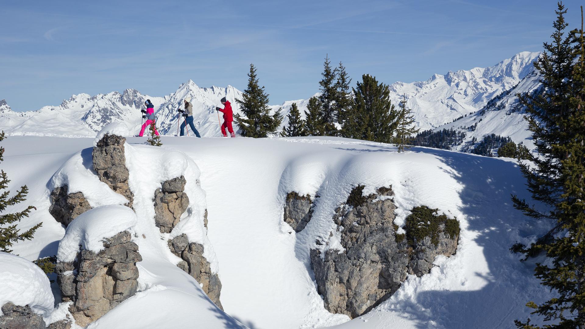 Raquette La Plagne panorama