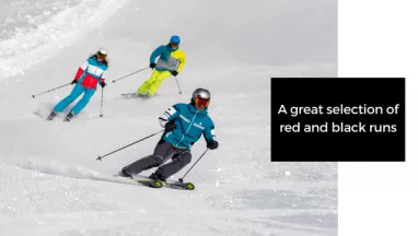 A great selection of red and black runs A great selection of red and black runs