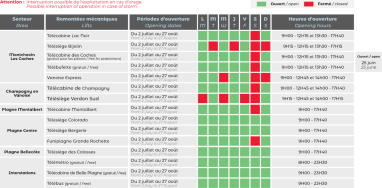 Horaires été 2023 Horaires été 2023