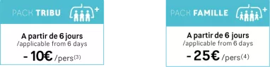 Tarifs pack